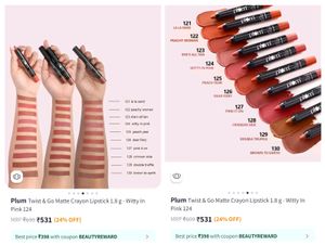 Twist &amp; Go Matte Lip Crayon - 124 Witty In Pink 🩷
