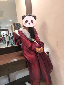 Elegant Wine Evening Gown 🍷
