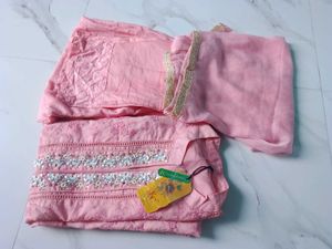 Pink Embroidered Kurta Set