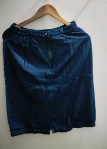 Denim Skirt With Handwork Detailing
