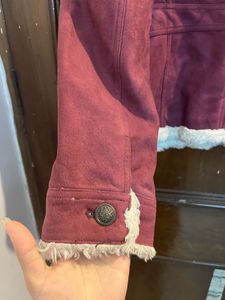Korean Style Magenta Colour Coat