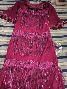 Very Beautiful Tasil Lace Design Kurti