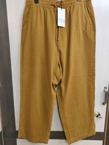 Zara Unisex Mustard Wide Leg Baggy Pants