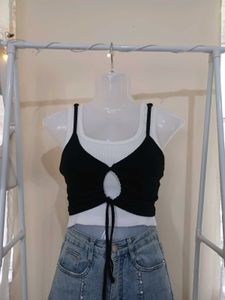 H&amp;M Cut Out Crop Top