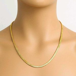 18k Gold Pleated Snake Chain