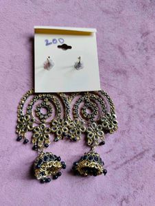 Black And Golden Earrings