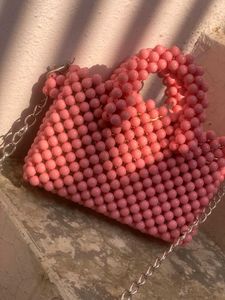 Cute Pink Korean Handbag Or Sling Bag