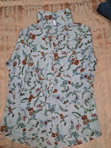 Floral Print Button Down Shirt