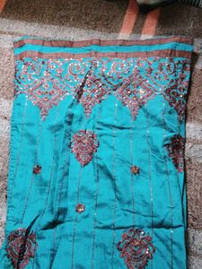 Teal Embellished Kurta