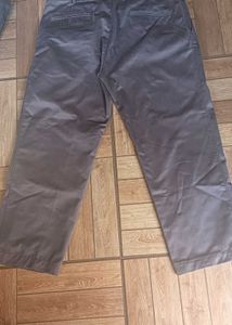 Gray Cropped Casual Pants