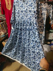 Blue Floral Print Dress