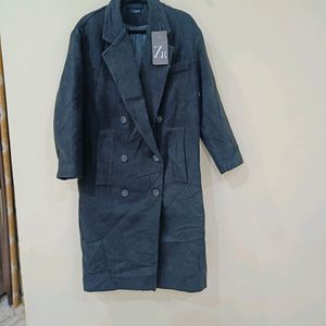 Women Black Trench Coat Heavy Quality