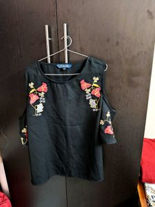 Embroidered Top By Rare