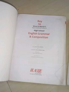 Wren and Martin English Grammar &amp; Composition