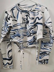 Stylish Fitted Crop Top With Both Side Knots.