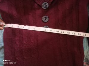 Mahroon Woolen Short Dress