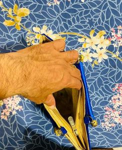 Blue Velvet Handbag