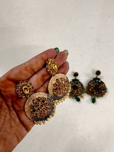 Chandbali Earrings - A Pair of Traditional Indian