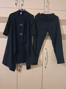 Black Bicycle Embroidered Cardigan