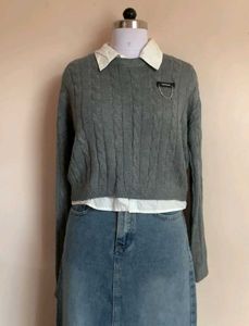 Gray Knit Sweater