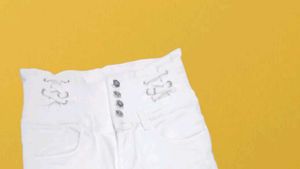 N@58 Size-26 White High-Waisted Jeans