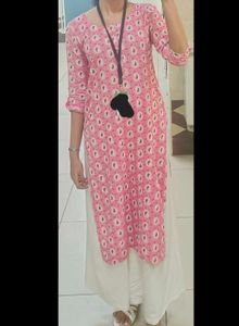 Cute Printed Pink Kurta
