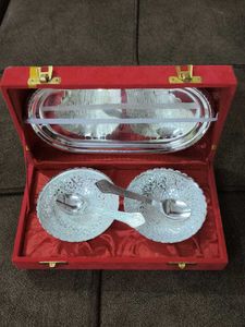 Vintage Silver Plated Bowl & Tray Set