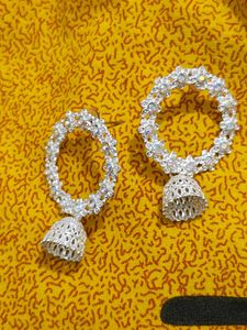Crystal hoop Jhumkas
