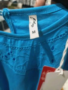 Blue Embroidered Summer Dress