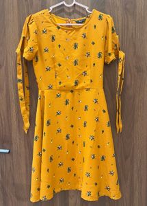 People Mustard Dress