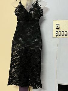 Black See Through Designer One Piece