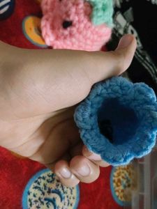 Cute Crochet Strawberry &amp; Blue Animal Charms