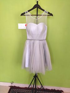 Flared Net Party Wear Dress/New With Tag