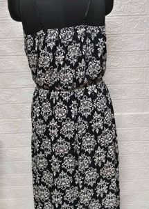 New Floral Black Midi Dress/ Imported Surplus