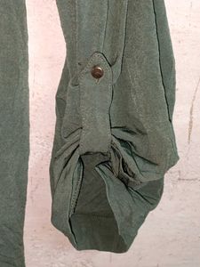 Olive Green Long Sleeve Blouse