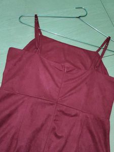 Maroon Mini Dress