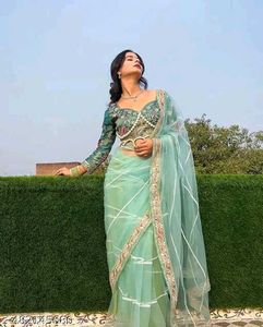 Partywear Stylish saree 💚