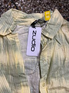 Striped Crop Top Shirt brand new with tag