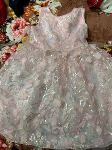 Pink Flower Girl Dress