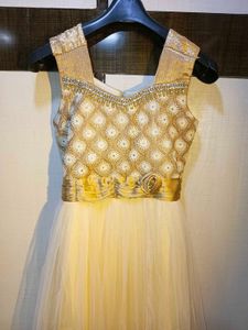 Gold Embroidered Party Dress