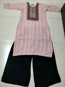 Superb 🍑kurta black⚫plazo