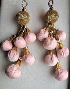 Baby Pink &amp; Gold Tassel Latkan..