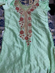 Beautiful Sharara Suit Set .. Beautiful Work With Inner Under Top And Bottom. Only One Time Used