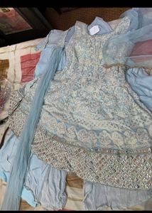 Shara And Frock With Dupatta Party Wear Dress