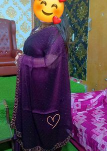 Elegant purple Saree