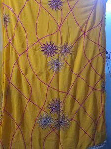 Pink Patterned saree