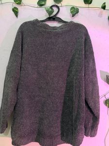 Cozy Grey Knit Sweater
