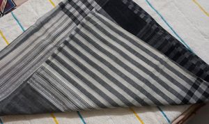 Black and White Plaid Scarf