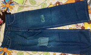 Shein high rise distressed stone wash jeans