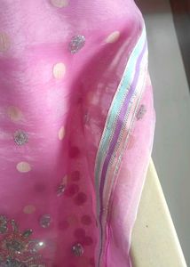 Pink Embellished saree